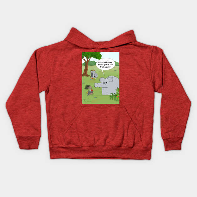 Trashy porcupines Kids Hoodie by Enormously Funny Cartoons